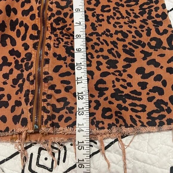 Free people Leopard Print Denim We The Free Mini Skirt by we the Free 27 4 - Picture 12 of 13